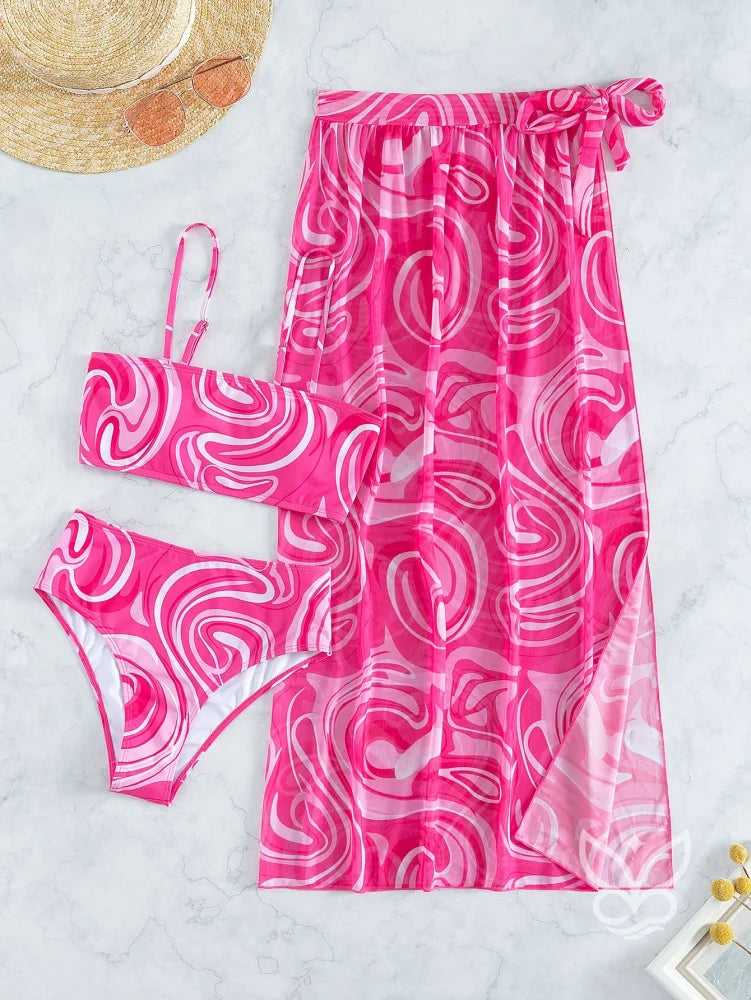 Biquíni Top Cami Cintura Alta Com Saia Praia Biquíni Top Cami Cintura Alta Com Saia Praia