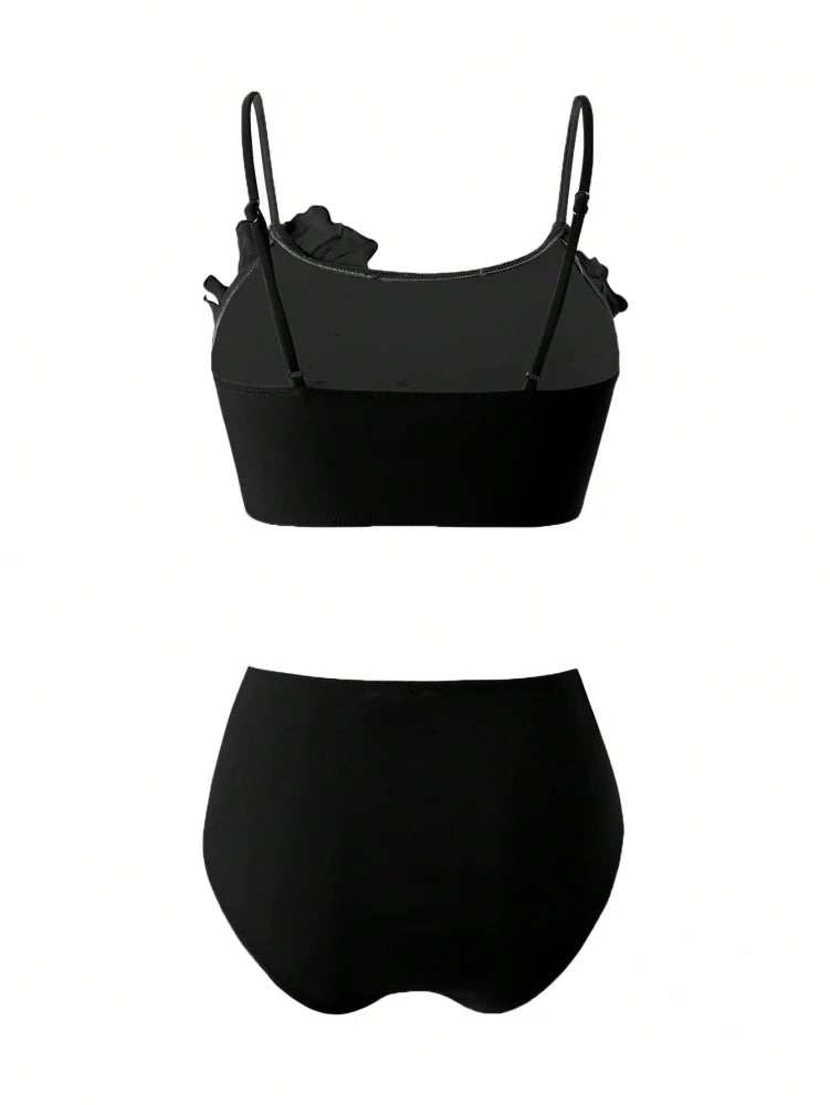 Biquíni Top Floral Com Calcinha Cintura Alta Biquíni Top Floral Com Calcinha Cintura Alta