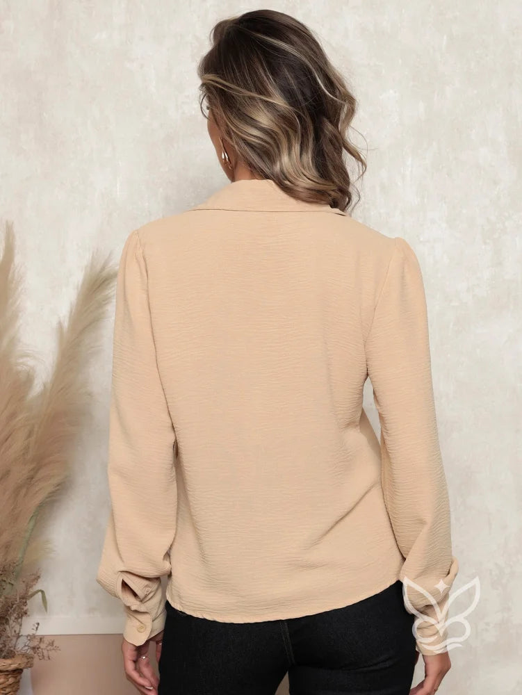 Blusa Manga Longa com Gola Babado Romântica Blusa Manga Longa com Gola Babado Romântica