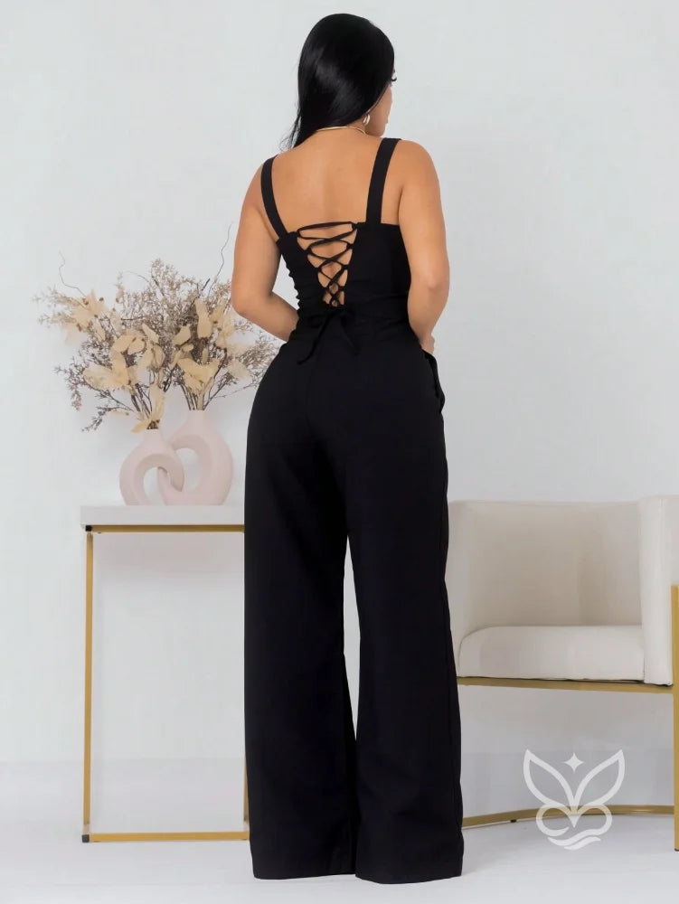 Conjunto Alfaiataria Com Regata De Alças Largas E Calça Pantalona Conjunto Alfaiataria Com Regata De Alças Largas E
