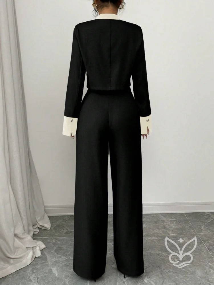 Conjunto Blazer Bicolor Com Calça Social Conjunto Blazer Bicolor Com Calça Social