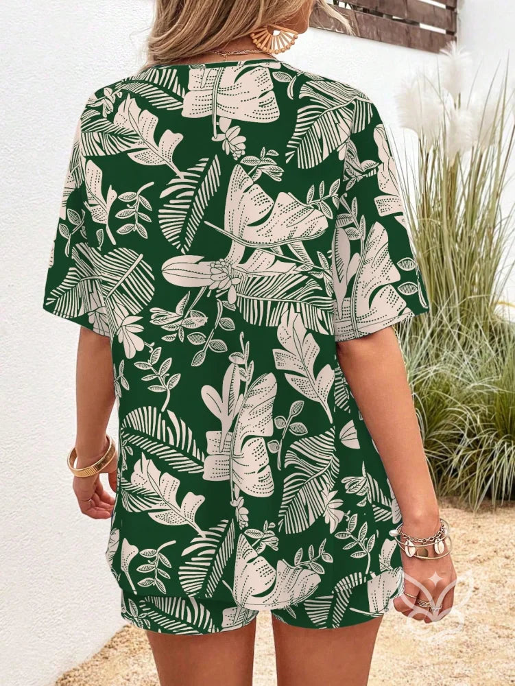 Conjunto Blusa Estampada e Short Charmoso Conjunto Blusa Estampada e Short Charmoso