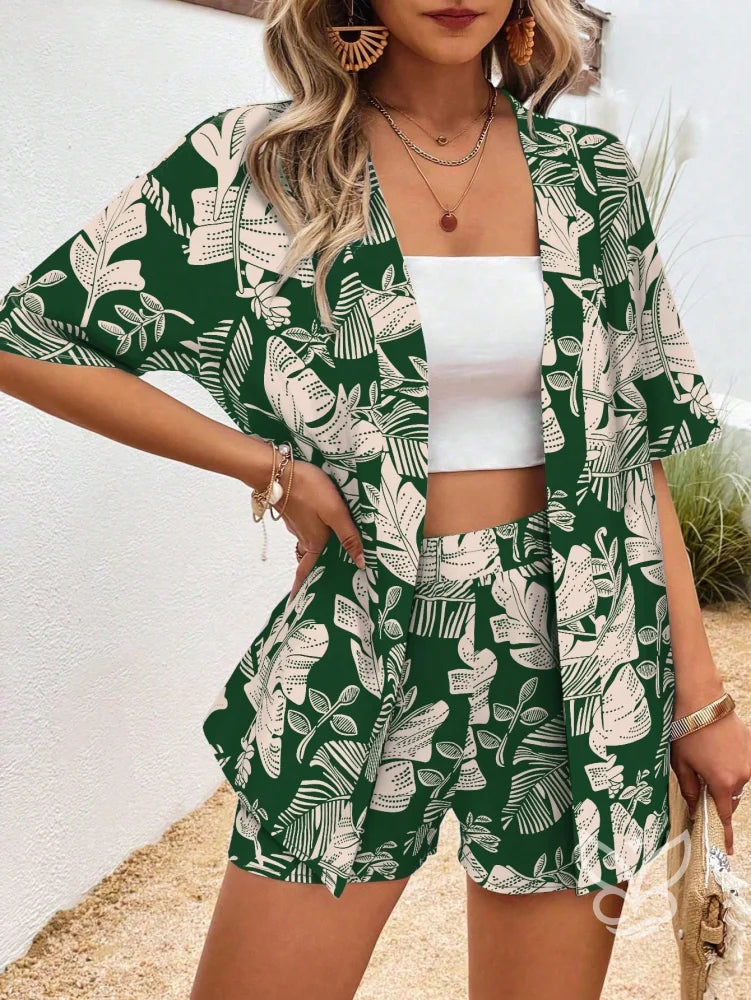 Conjunto Blusa Estampada e Short Charmoso Conjunto Blusa Estampada e Short Charmoso