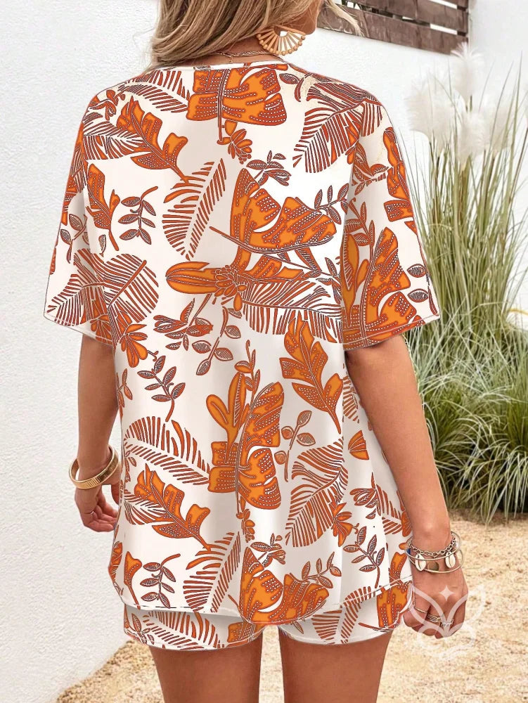 Conjunto Blusa Estampada e Short Charmoso Conjunto Blusa Estampada e Short Charmoso