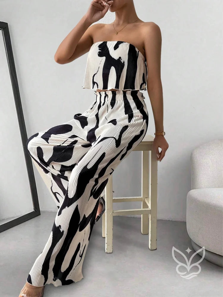 Conjunto Regata Texturizada E Calça Pantalona Solta Conjunto Regata Texturizada E Calça Pantalona Solta