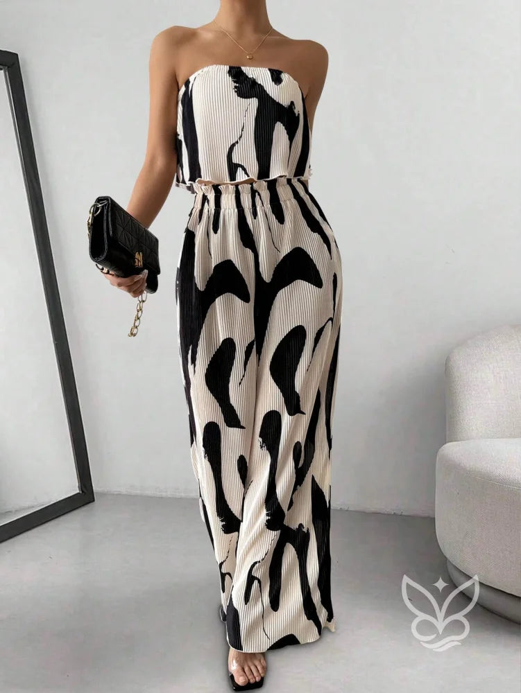 Conjunto Regata Texturizada E Calça Pantalona Solta Conjunto Regata Texturizada E Calça Pantalona Solta
