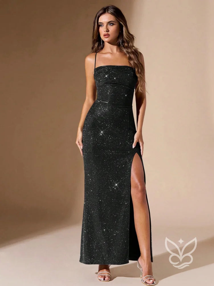 Vestido Longo Tomara Que Caia Com Fenda Lateral Vestido Longo Tomara Que Caia Com Fenda Lateral