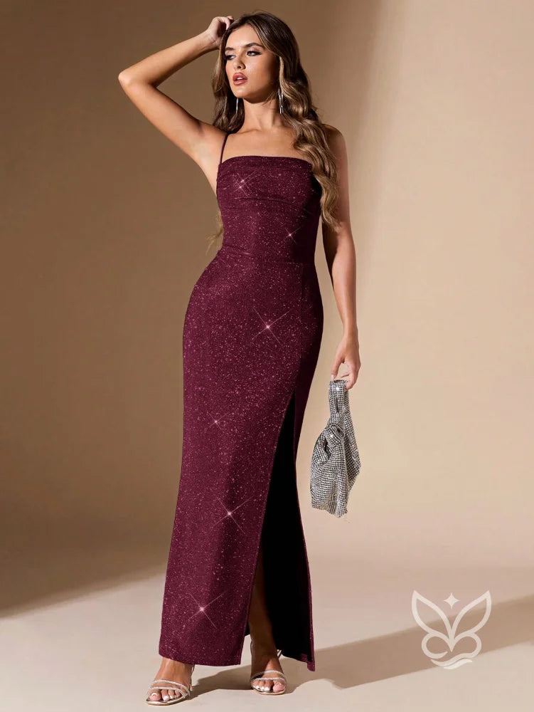 Vestido Longo Tomara Que Caia Com Fenda Lateral Vestido Longo Tomara Que Caia Com Fenda Lateral