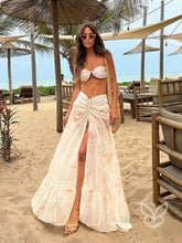 Biquíni Bandeau Com Saída Saia Praia Damasco / PP Biquíni Bandeau Com Saída Saia Praia