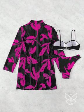 Biquíni Bandeau Push Up Com Saída Saia Peplum Biquíni Bandeau Push Up Com Saída Saia Peplum