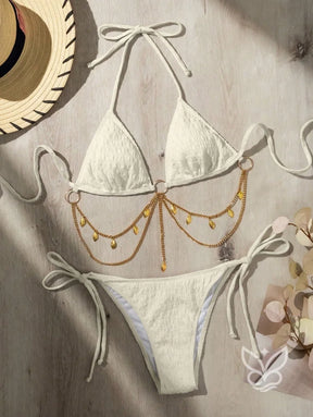 Biquíni Cortininha Com Correntes Decorativas Biquíni Cortininha Com Correntes Decorativas