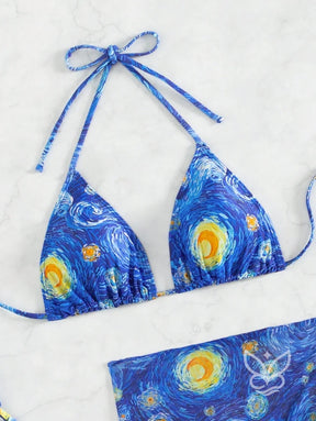 Biquíni Halter Com Amarração Lateral E Saída Sarong Biquíni Halter Com Amarração Lateral E Saída Sarong