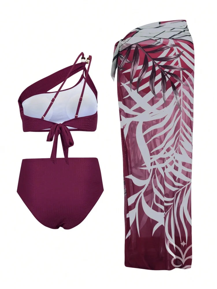 Biquíni Halter Com Top Separado E Saída Saia Praia Biquíni Halter Com Top Separado E Saída Saia Praia