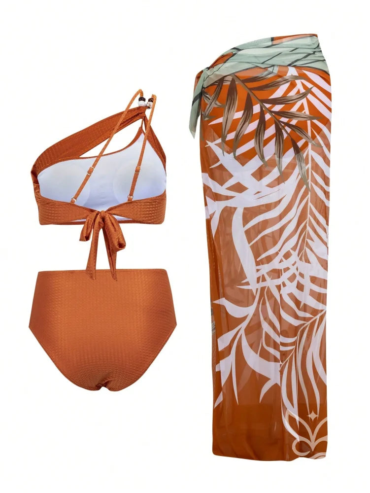 Biquíni Halter Com Top Separado E Saída Saia Praia Biquíni Halter Com Top Separado E Saída Saia Praia