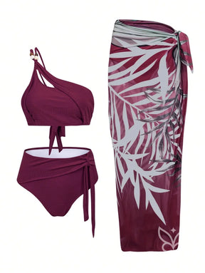 Biquíni Halter Com Top Separado E Saída Saia Praia Biquíni Halter Com Top Separado E Saída Saia Praia