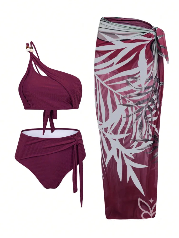 Biquíni Halter Com Top Separado E Saída Saia Praia Biquíni Halter Com Top Separado E Saída Saia Praia