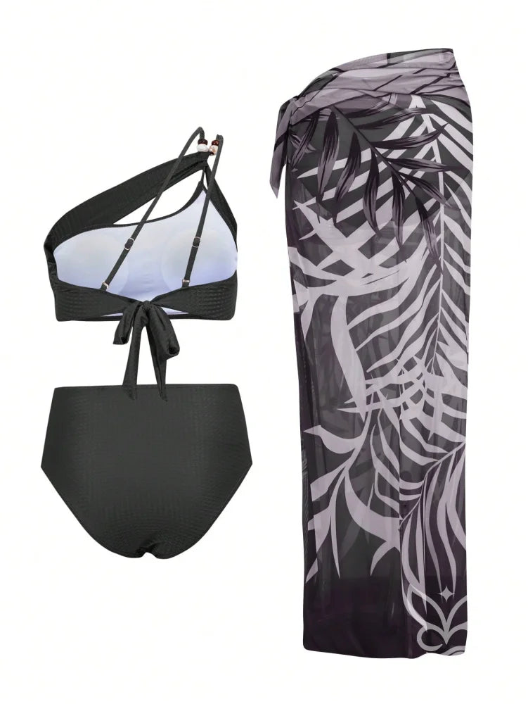 Biquíni Halter Com Top Separado E Saída Saia Praia Biquíni Halter Com Top Separado E Saída Saia Praia