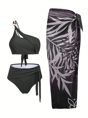 Biquíni Halter Com Top Separado E Saída Saia Praia Biquíni Halter Com Top Separado E Saída Saia Praia