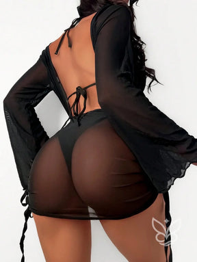 Biquíni Halter Strap Sexy Com Saída Vestido Beach Biquíni Halter Strap Sexy Com Saída Vestido Beach