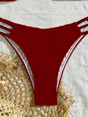 Biquíni Tomara Que Caia Franzido Com Laterais Múltiplas Biquíni Tomara Que Caia Franzido Com Laterais Múltiplas