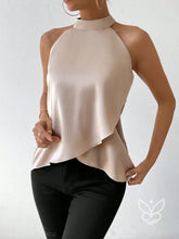 Blusa Frente Única Em Cetim Com Barra Assimétrica Damasco / PP Blusa Frente Única Em Cetim Com Barra Assimétrica