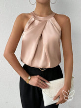 Blusa Frente Única Em Cetim Com Drapeado Sofisticado Damasco / PP Blusa Frente Única Em Cetim Com Drapeado Sofisticado