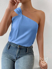 Blusa Gola Redonda Com Manga Bufante Azul / PP Blusa Gola Redonda Com Manga Bufante