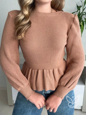Blusa Peplum Modal Com Babados E Caimento Ajustado Blusa Peplum Modal Com Babados E Caimento Ajustado
