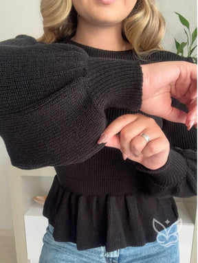 Blusa Peplum Modal Com Babados E Caimento Ajustado Blusa Peplum Modal Com Babados E Caimento Ajustado