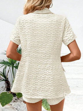 Conjunto Alfaiataria Texturizado Com Blazer Curto E Top Conjunto Alfaiataria Texturizado Com Blazer Curto E Top