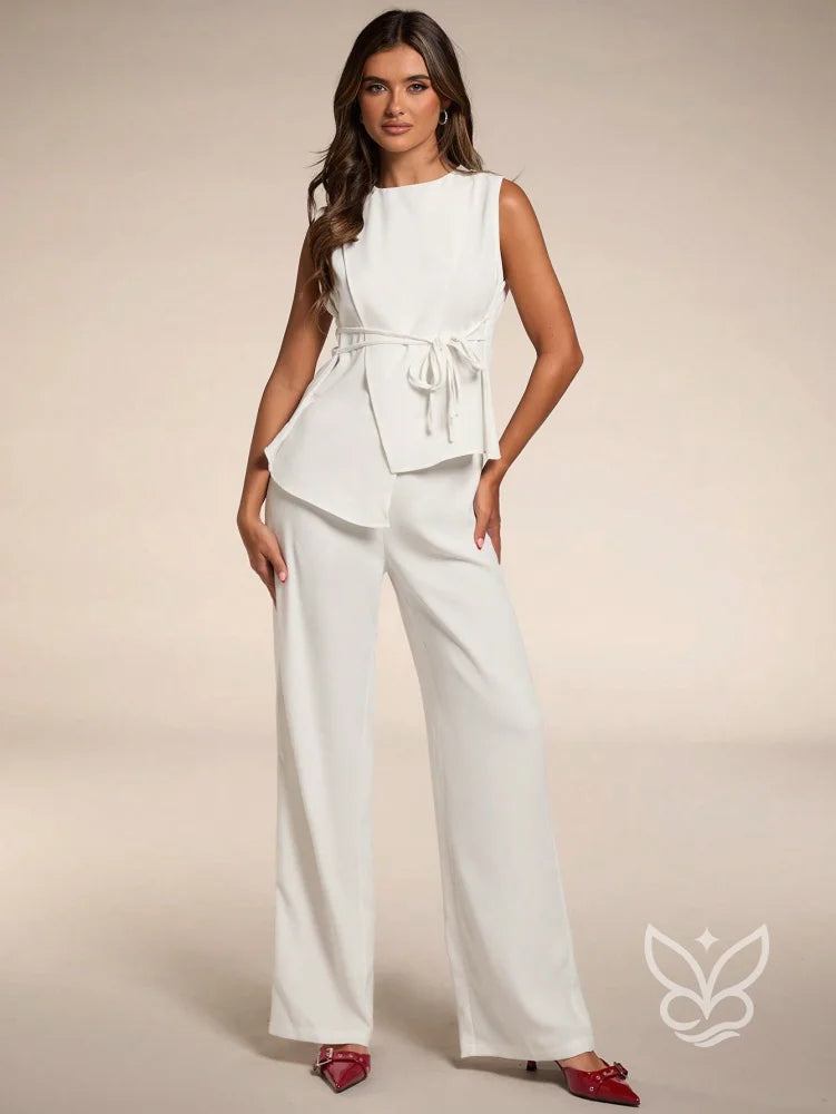 Conjunto Blazer Colete Assimétrico E Calça Social Conjunto Blazer Colete Assimétrico E Calça Social