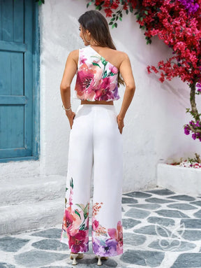 Conjunto Blusa Cropped E Calça Pantacourt Estilo Casual Chic Conjunto Blusa Cropped E Calça Pantacourt Estilo Casual