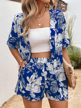 Conjunto Blusa Estampada e Short Charmoso Azul / PP Conjunto Blusa Estampada e Short Charmoso