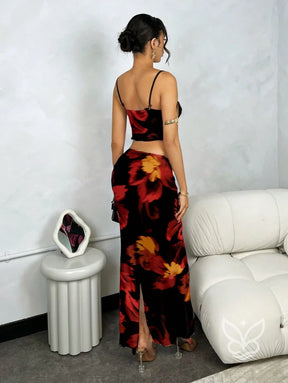 Conjunto Co-ord Estampado Com Alças Finas Conjunto Co-ord Estampado Com Alças Finas