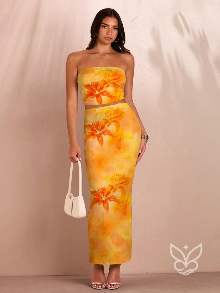 Conjunto Co-ord Estampado Com Top Tomara Que Caia Conjunto Co-ord Estampado Com Top Tomara Que Caia