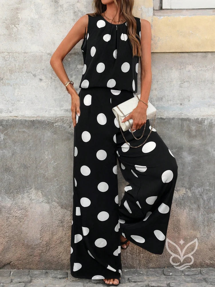 Conjunto Co-ord Estampado Floral Pantalona E Regata Larga Preto / PP Conjunto Co-ord Estampado Floral Pantalona E