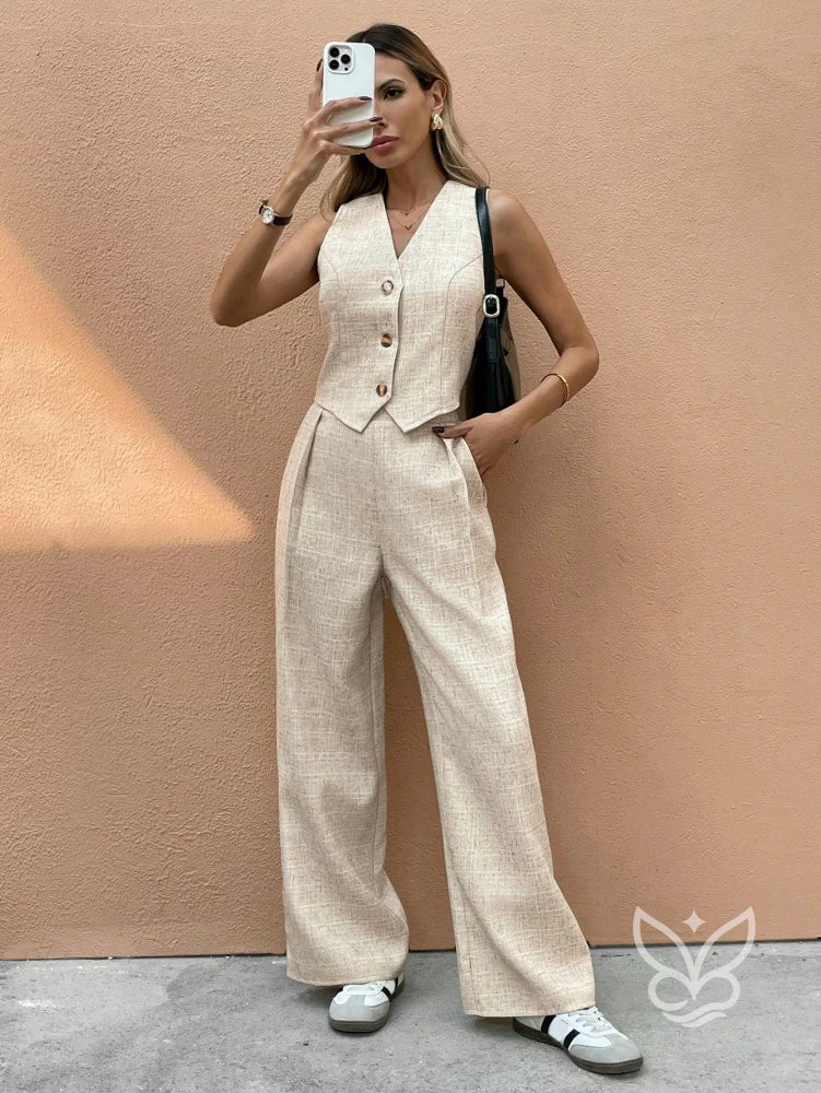Conjunto Colete Abotoado E Calça Social Conjunto Colete Abotoado E Calça Social