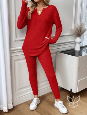 Conjunto Conforto Canelado com Blusa Longa e Calça Conjunto Conforto Canelado com Blusa Longa e Calça