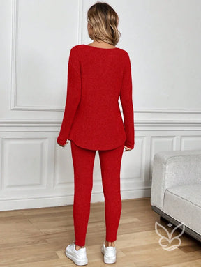 Conjunto Conforto Canelado com Blusa Longa e Calça Conjunto Conforto Canelado com Blusa Longa e Calça