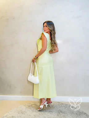 Conjunto Cropped Com Babados E Saia Midi Fenda Conjunto Cropped Com Babados E Saia Midi Fenda