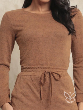 Conjunto Loungewear com Blusa Básica e Calça Wide Conjunto Loungewear com Blusa Básica e Calça Wide