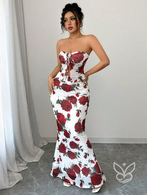 Conjunto Saia Longa E Cropped Tomara Que Caia Estampa Floral Conjunto Alfaiataria Cropped De Alças Finas E Calça
