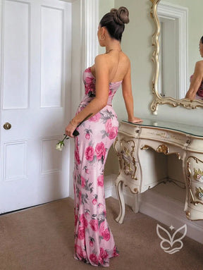 Conjunto Saia Longa E Cropped Tomara Que Caia Estampa Floral Conjunto Alfaiataria Cropped De Alças Finas E Calça