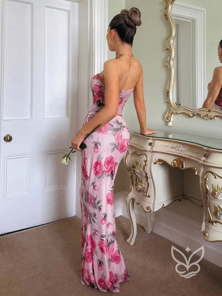 Conjunto Saia Longa E Cropped Tomara Que Caia Estampa Floral Conjunto Alfaiataria Cropped De Alças Finas E Calça