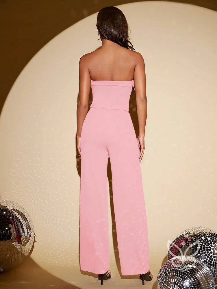 Conjunto Tubinho Sem Alças E Calça Pantalona Conjunto Tubinho Sem Alças E Calça Pantalona