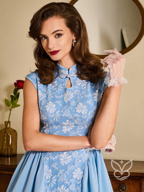 Vestido A-Line Texturizado Com Gola Alta E Elegância Vestido A-Line Texturizado Com Gola Alta E Elegância