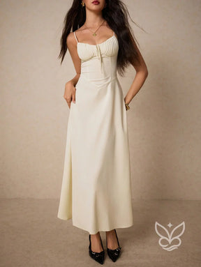 Vestido Casual com Franzido no Busto e Alças Finas Vestido Casual com Franzido no Busto e Alças Finas