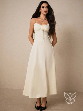 Vestido Casual com Franzido no Busto e Alças Finas Damasco / PP Vestido Casual com Franzido no Busto e Alças Finas