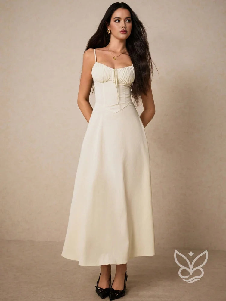 Vestido Casual com Franzido no Busto e Alças Finas Damasco / PP Vestido Casual com Franzido no Busto e Alças Finas