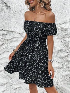 Vestido Ciganinha Floral Com Amarração Frontal E Babado Vestido Ciganinha Floral Com Amarração Frontal E Babado